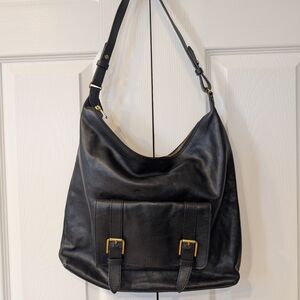 Black Leather Shoulder Bag